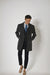 Men's Charcoal Grey Wool & Cashmere Overcoat – Classic Full Length