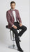 Men’s Burgundy and Black Snakeskin Print Blazer – Alligator Crocodile Sport Jacket Exotic Skin
