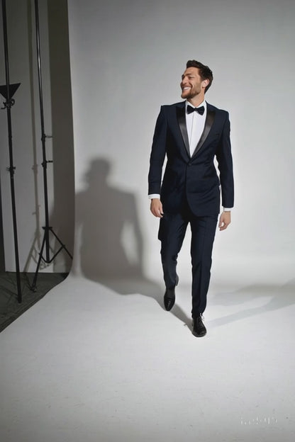 Western Suit - Trajes Para Hombres - Cowboy Formal Attire - Trajes De Novio - Slim Fit Western Navy