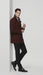 Men'S Designer Men'S Wool Men'S Peacoat Sale Wool Fabric Double Breasted Style Coat For Men Dark Burgundy