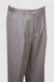 Long Rise Big Leg Slacks Dress Pants Beige Wide Leg Pleated Baggy Dress Trousers Unhemmed Unfinished Bottom