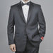 Tiglio Suit - Signature Menswear Wool Fabric SuitsOutlet - Brand Men's 2-button Black Tuxedo  - High End Suits - High Quality Suits