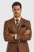 Solid Vested 3pc 2 Button Copper~Rust Suit  - Three Piece Suit
