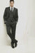 Men'S Black And White Gangster Bold PinStripe Mars Vested 3 Piece Fashion Suit