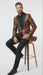 Men’s Red and Gold Floral Pattern Paisley  Shawl Lapel | Luxury Evening and Party Wear Jacket Prom Christmas New Year Blazer