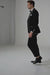 Black and White Trim Lapel Tuxedo Suit