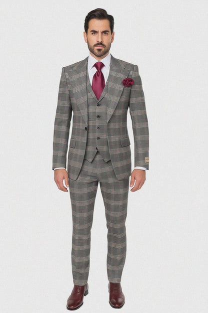 Classic Fit Single Breast Lapel Vest by Rossiman