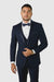 Mens Wool One Button Modern Fit Shawl Prom Tuxedo in Navy