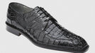 Belvedere Chapo Mens Black Gator Horn Back Lace Up Shoes