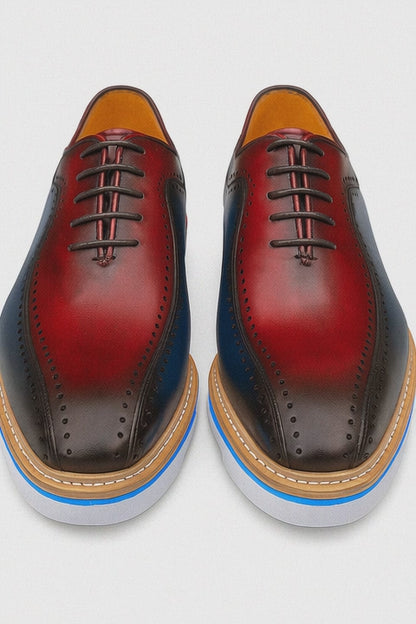 Carrucci Stylish Two-Tone Brogue Oxford