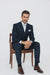 Suits With Baggy Pleated Pants - Wide Leg Pants 100% Wool - Classic Fit in Navy Color  by Rossiman