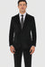 Tazzio Men’s Black Velvet Suit – Slim Fit 2-Piece Formal Peak Lapel