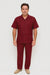 Linen Walking Suit Burgundy Men's Leisure Suit