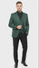 Men’s Emerald Green Paisley Tuxedo 3-Piece Suit – Slim Fit Formal Blazer, Vest, and Pants for Weddings, Proms