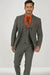 Big and Tall Grey Pinstripe Vested Suit