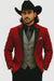Men's Red  One Button Suit