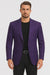 Mens Purple Paisley Blazer - Big and Tall Sport Coat With Bowtie