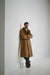 Mens Full Length and Cashmere Overcoat - Winter Topcoats - Light Brown Coat - Dark Camel - Vecuna Color