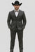 Western Suit - Trajes Para Hombres - Cowboy Formal Attire - Trajes De Novio - Slim Fit - Gray