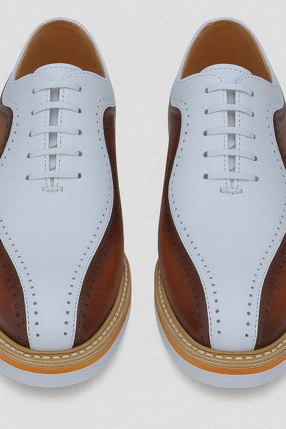 Carrucci Stylish Two-Tone Brogue Oxford