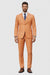 Mens Two Button Notch Lapel Fancy Vested Suit in Orange
