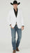 Mens White Western Blazer – Classic Cowboy Style Sport Coat for Formal - Cowboy Jacket