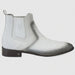 Men's Faded White Vestigium Boots Genuine Ostrich Chelsea Boots