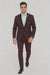 Men's Purple - Plum - Eggplant Jacket and Pants Two Button Shawl Lapel Tuxedo