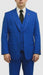 Mens Solid Royal Suit Brand 3 Piece Fashion Dress Suits