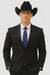 Authentic Braveman Men's Two Buttons Regular Fit Black Solid Suit With Flat Front Pants