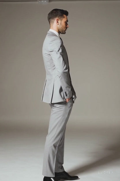 Brand: Caravelli Collezione Suit - Caravelli Suit - Caravelli italy Caravelli Men's 2 Button Light Grey  Modern Fit Suits