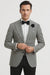 Mens Houndstooth Blazers Mens Two Button houndstooth checkered Designed  Black ~ White Blazer