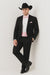 Western Suit - Trajes Para Hombres - Cowboy Formal Attire - Trajes De Novio - Shawl Lapel One Button Black Suit