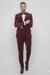 Burgundy Modern Stylish Ensemble Velvet Suit