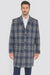 Mens Plaid Overcoat - Plaid Topcoats - Gray Carcoat