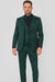 Mens Prom Tuxedo Paisley Suit - Wedding Floral Suit- Hunter - Emerald Green Wedding Jacket + Vest + Pants