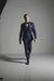 Teal Blue Indigo ~ Bright Blue Cobalt Blue (Dark Royal) Single Button Vested Black Lapel Two Toned Blue Tuxedo Shawl Collar