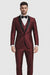 Versailles 1-Button Burgundy Tuxedo Set – Men’s Shawl Lapel Formalwear