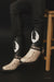 Los Altos Natural & Black Python Biker Boots