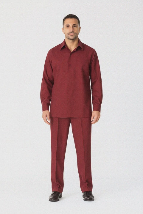 Men's Plain Long Sleeve Casual Walking Suit