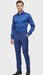 Men’s Royal Blue Satin Dress Shirt – Luxury Long Sleeve Formal Shirt for Parties, Weddings, and Business Wear