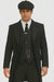 Brand New Quality 1920's English Style Peaky Blinders Style Vested Peaky Blinders Suits - Peaky Blinders Outfit + Overcoat + Hat (Peaky Blinder Custome)