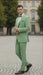 Men’s Mint Green Tuxedo – 2-Piece Formal Suit with Satin Shawl Lapel and Matching Bow Tie in  Sage Green