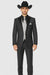 Mens 1 Button Peak Lapel in Grey Cowboy Suit - Country Wedding Suits