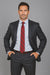 Men's Tiglio Suit - Signature Menswear Wool Fabric SuitsOutlet - Brand patterned 2-button Dark Grey Suit - High End Suits - High Quality Suits