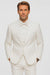 Designer White Wedding Tuxedo for Men – Vested Floral Lace Suit Set