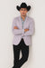 Men's Slim Fit Western Blazer Sport Coats Silver Sacos Vaqueros Para Hombre