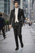 Fitted Slim Fitc Cut Traditional Black Best Designer One Button Black Tuxedo Suit For Men Slim Fit Black Tuxedo - Skinny Fit Tuxedo