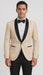 Mens Champagne Light Tan Tuxedo Jacket with Black Shawl Lapel – Classic One-Button Formal Dinner Jacket - Nude Color