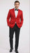 Men’s Red Paisley Velvet Blazer - Christmas new year Sport Coat Jacket - Prom 2026 Collection